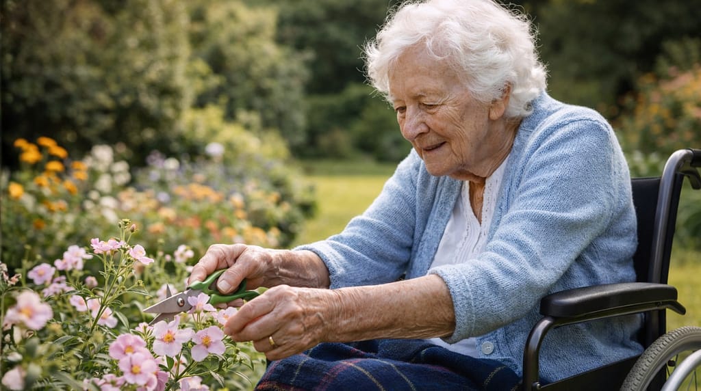 Lady gardening - Nature Enrichment In Care Homes